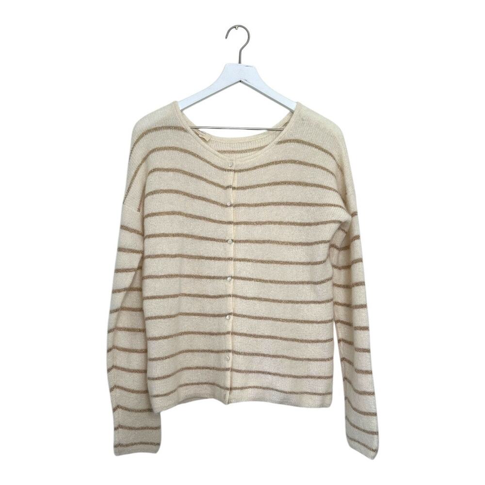 Sezane Gaspard Striped Cardigan Size Large - Picture 2 of 8